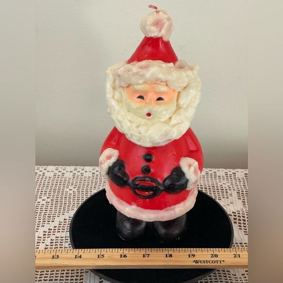 Vintage Santa Claus candle || Christmas candle || vintage Christmas Santa candle - Picture 3 of 12